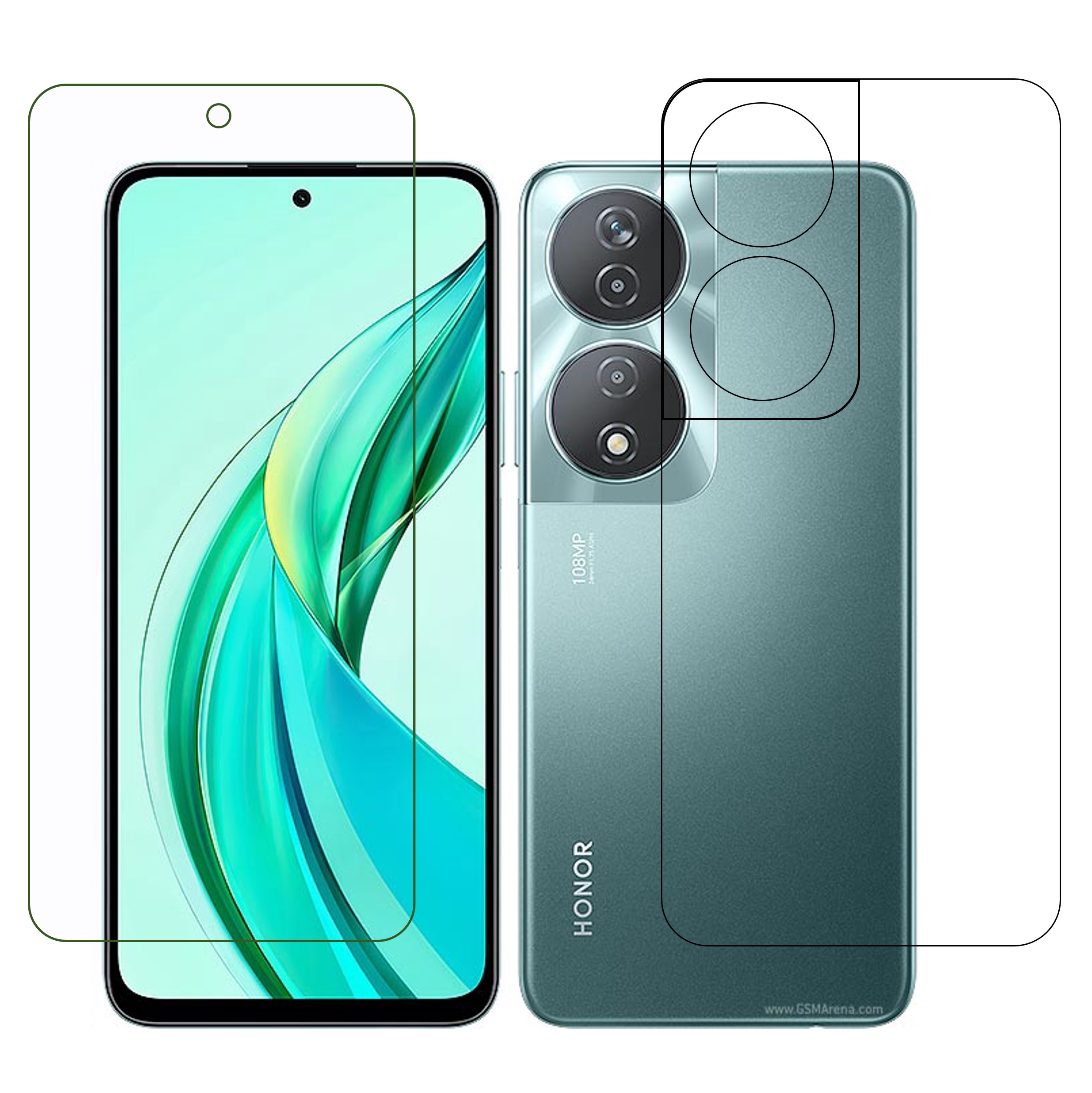 Honor 90 Smart (Front & Back) 9H Protective Compatible Flexible Unbreakable Mobile Screen Protector